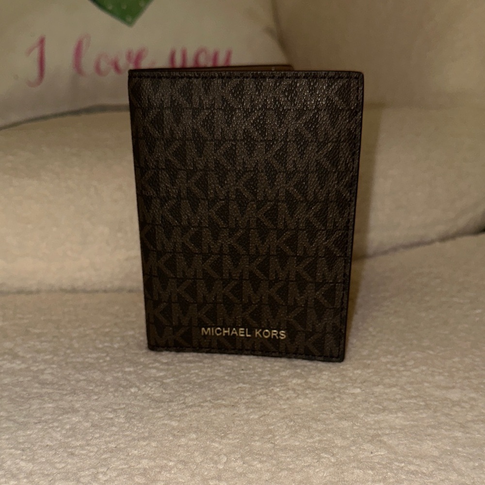 Michael Kors Dark Brown Passport & Card Holder